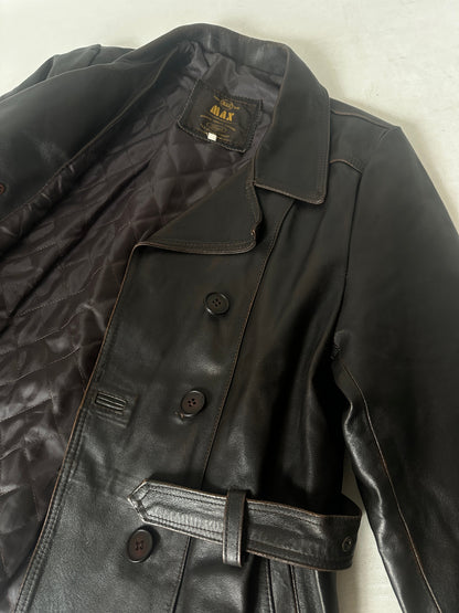 Chocolate petite leather jacket