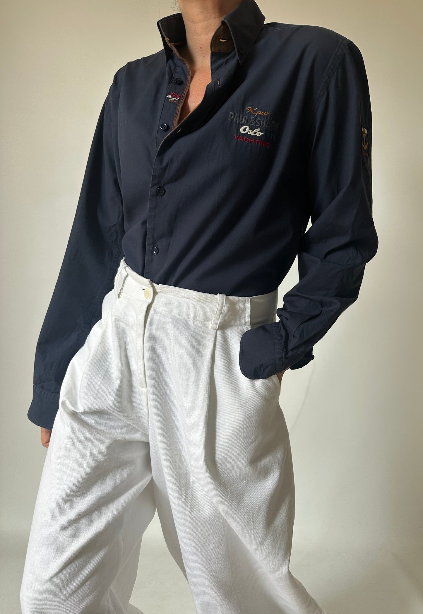 Paul & Shark navy slim shirt