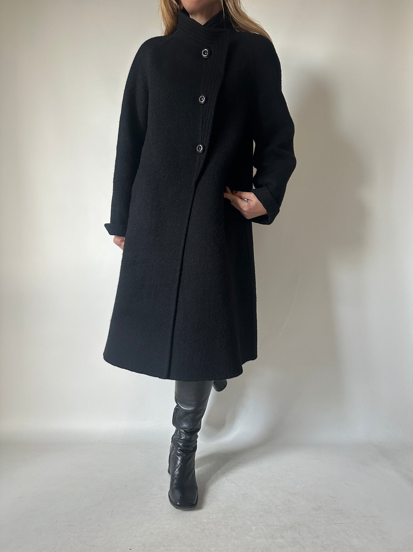 Haute couture black coat