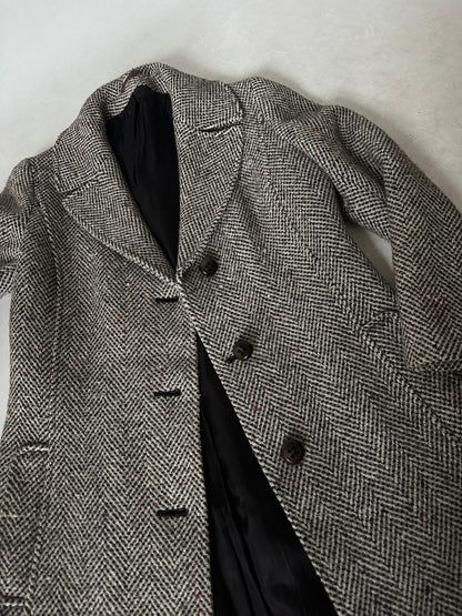 Herringbone tailored petite coat
