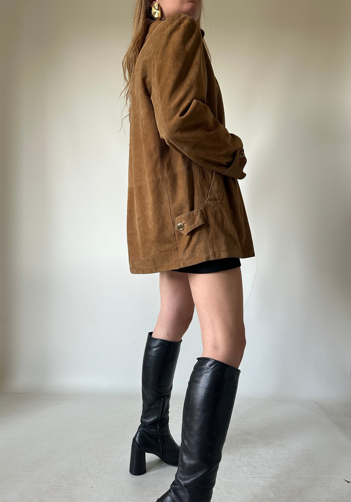 Suede petite jacket
