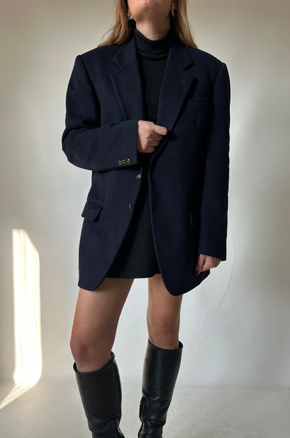 Precious wool and cachemire navy blazer