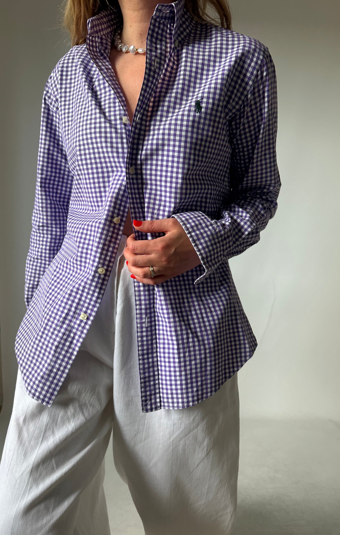 RALPH LAUREN vichy petite shirt