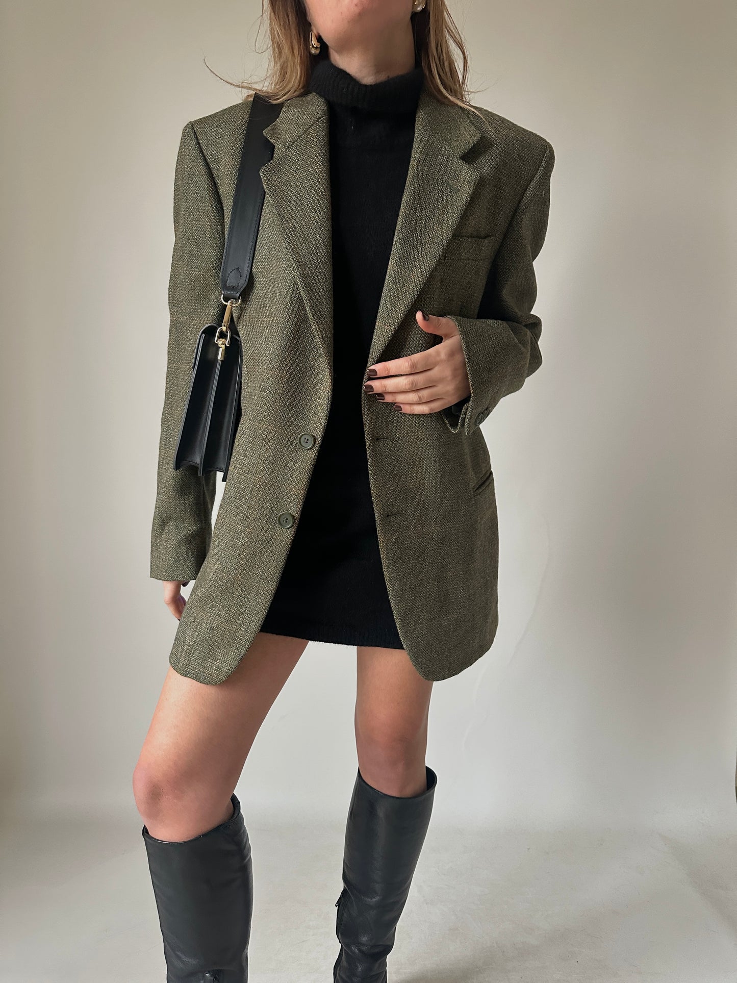 Herringbone verdone blazer