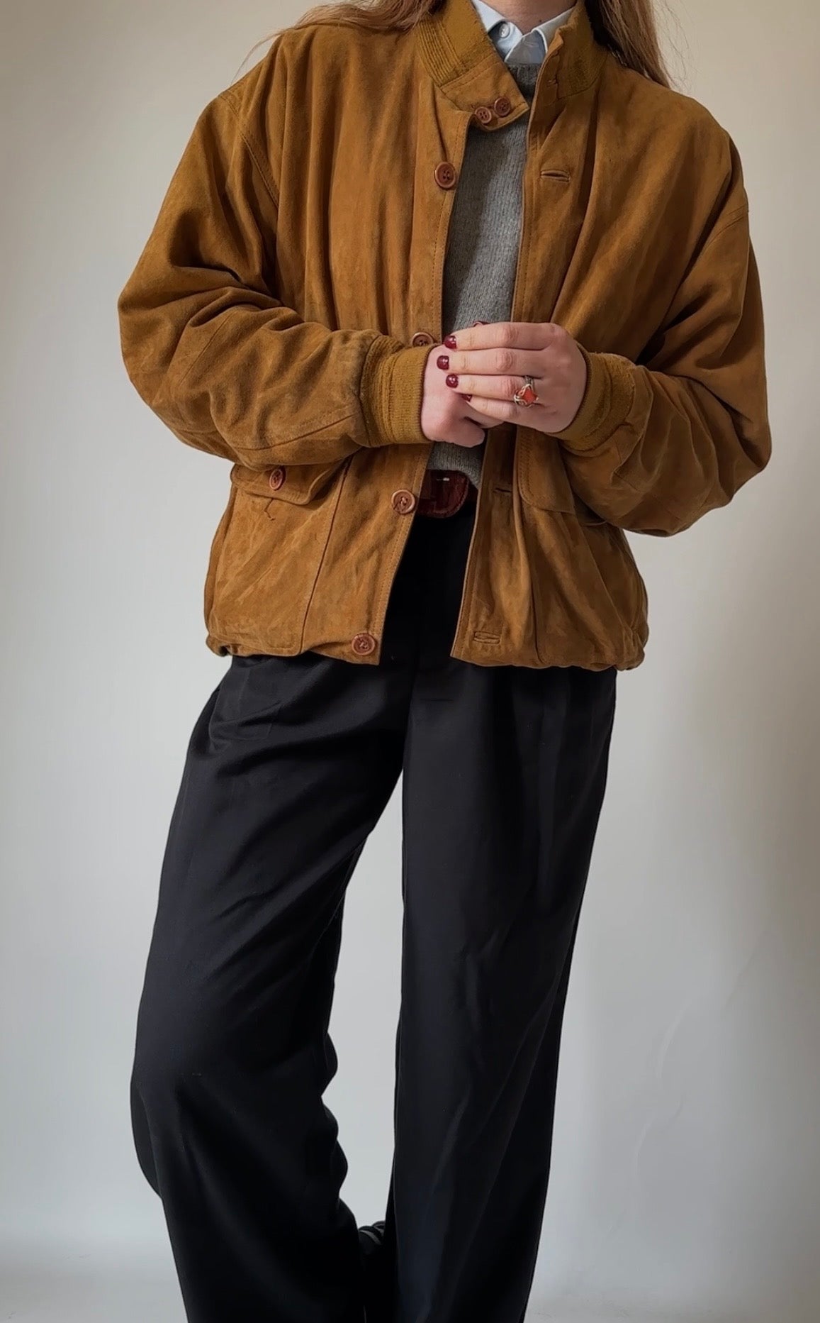 Iconic suede bomber