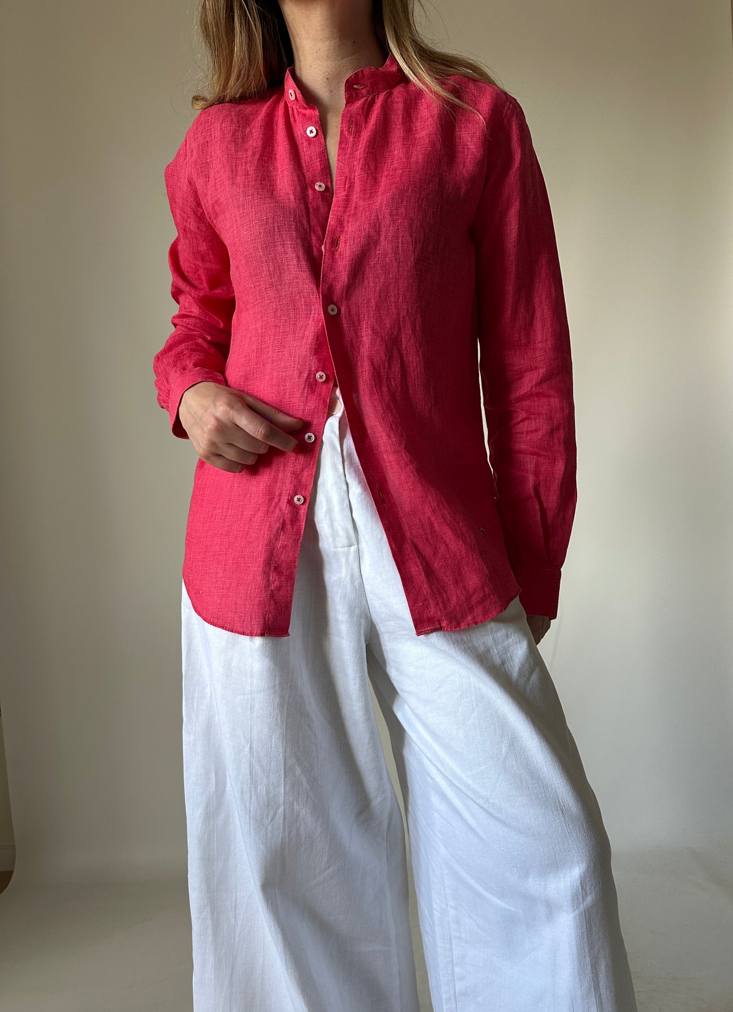 Strawberry 100% linen shirt