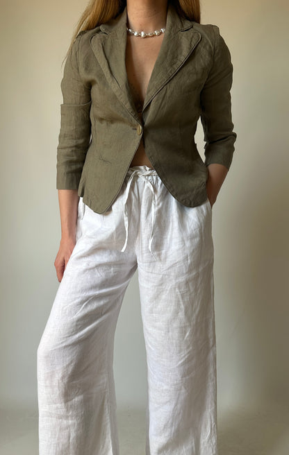 Blazer slim in puro lino