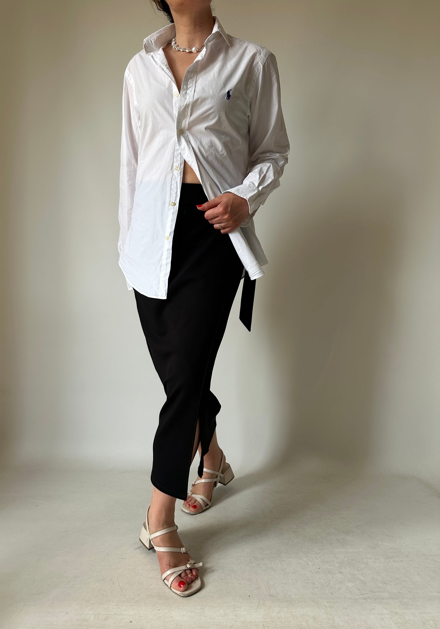 RALPH LAUREN white petite shirt
