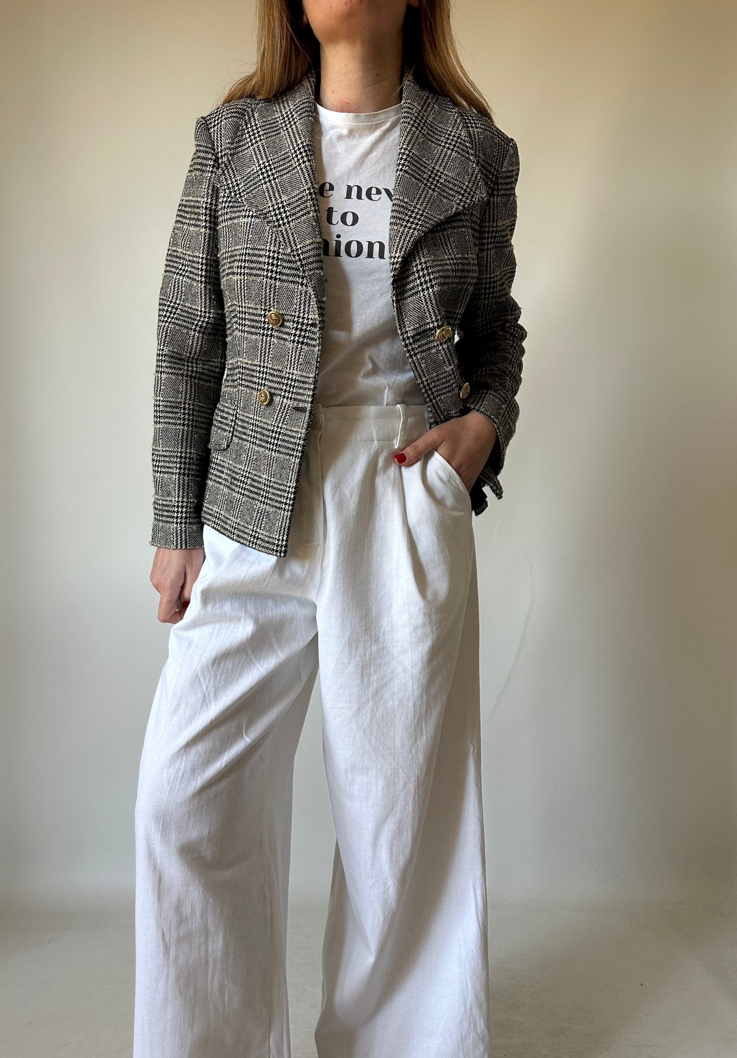Blazer in fresco lana bouclè