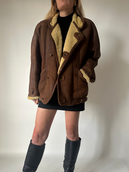 Chocolate aviator Shearling