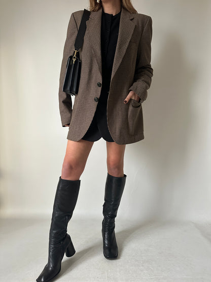 Pied de poule oversize blazer