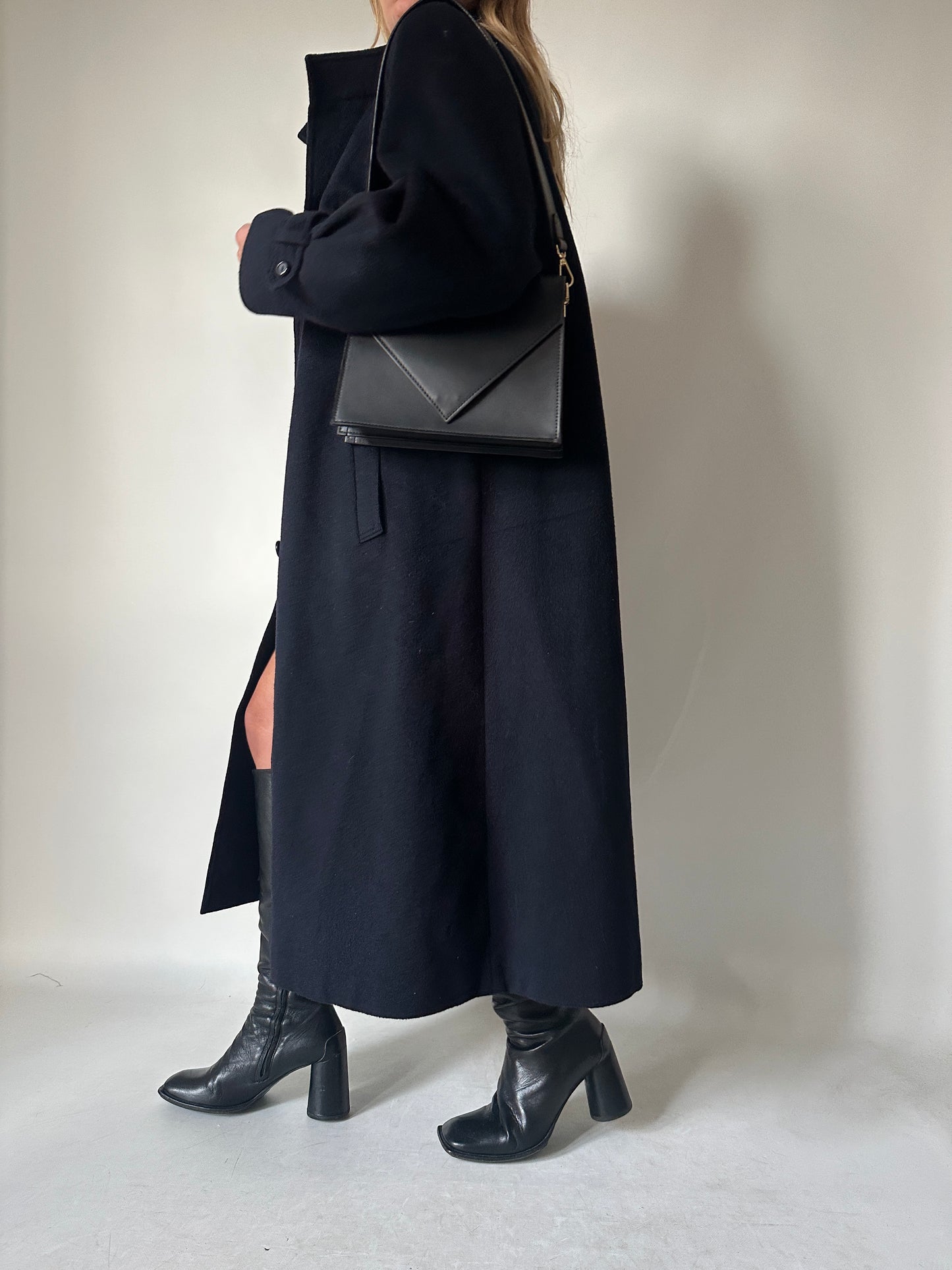 Navy extra long Loden
