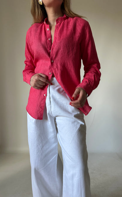 Strawberry 100% linen shirt