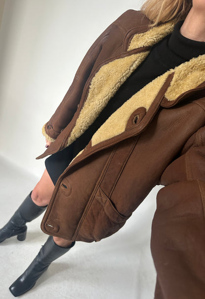 Chocolate aviator Shearling