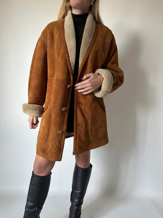 Caramel original suede Shearling