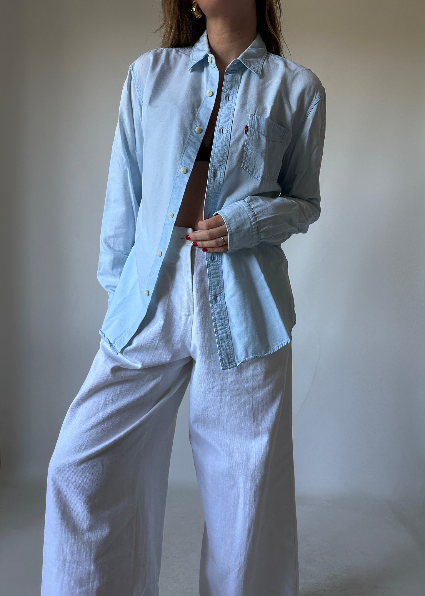 LEVI'S light denim petite shirt