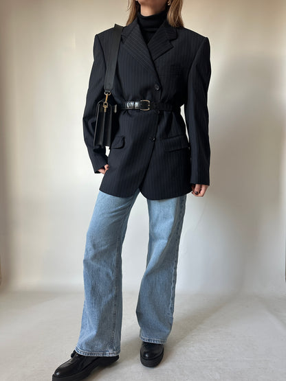 Blazer in fresco lana gessato