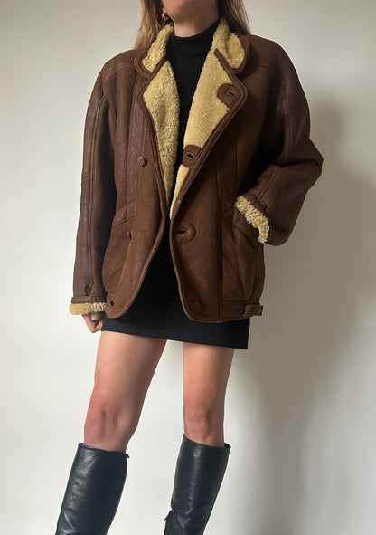Chocolate aviator Shearling