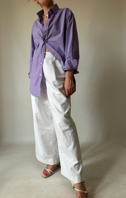 RALPH LAUREN vichy lilac shirt
