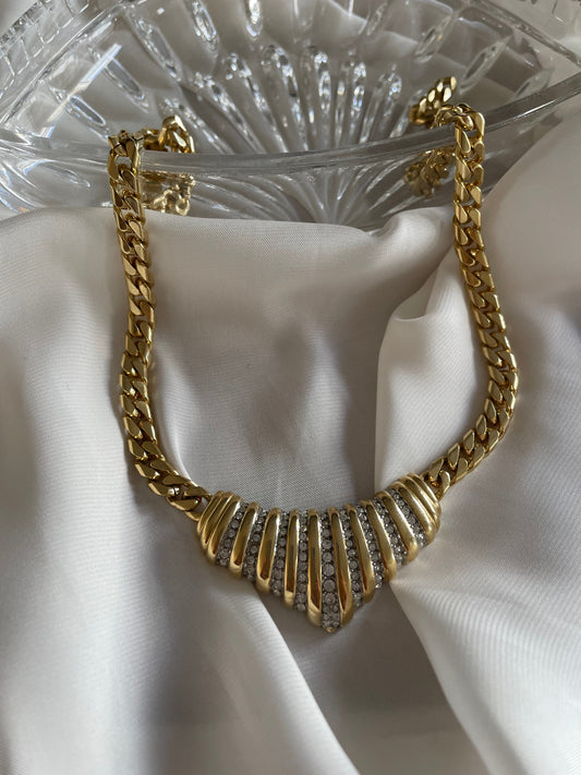 Collier croissant con zirconi