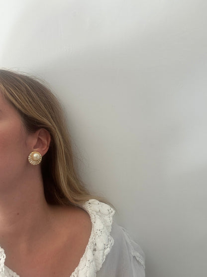 Orecchini perla e brillanti