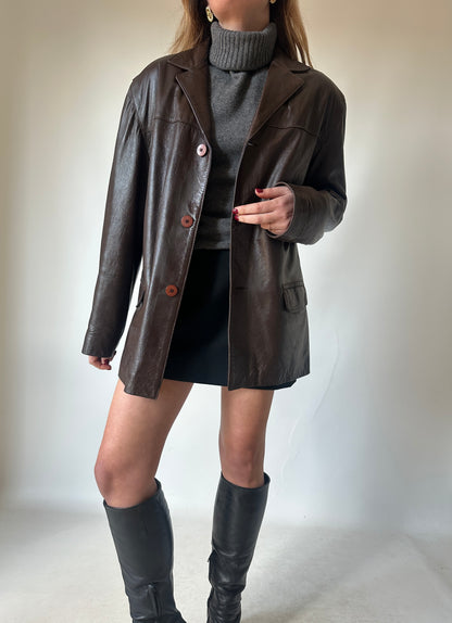 Dreamy chocolate leather jacket