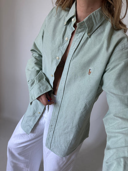 RALPH LAUREN salvia petite shirt