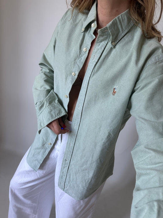 RALPH LAUREN salvia petite shirt