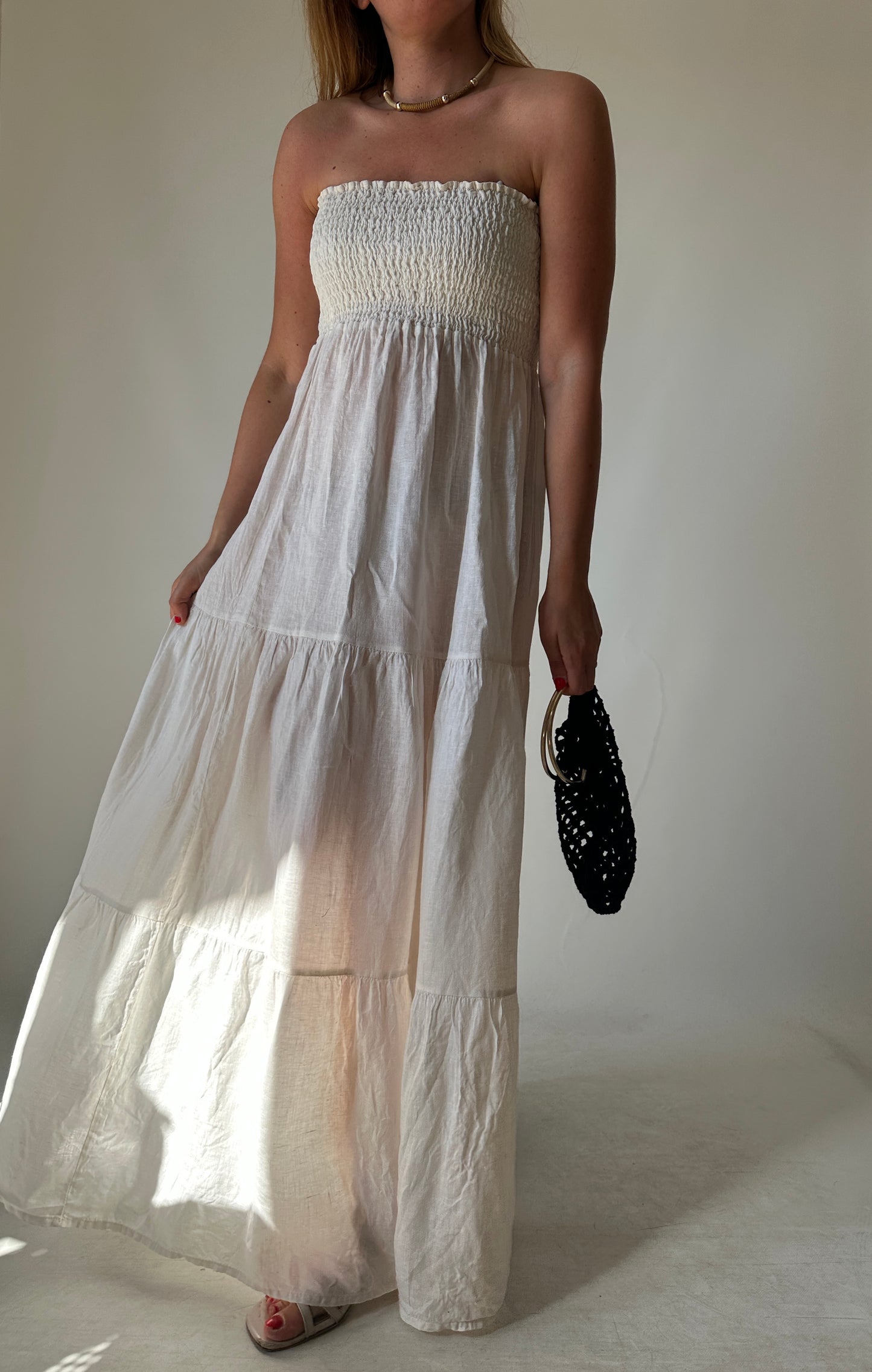 Long 100% linen dress