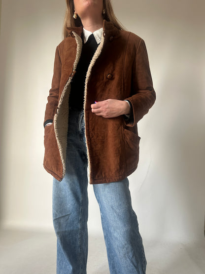 Giacca in suede imbottita