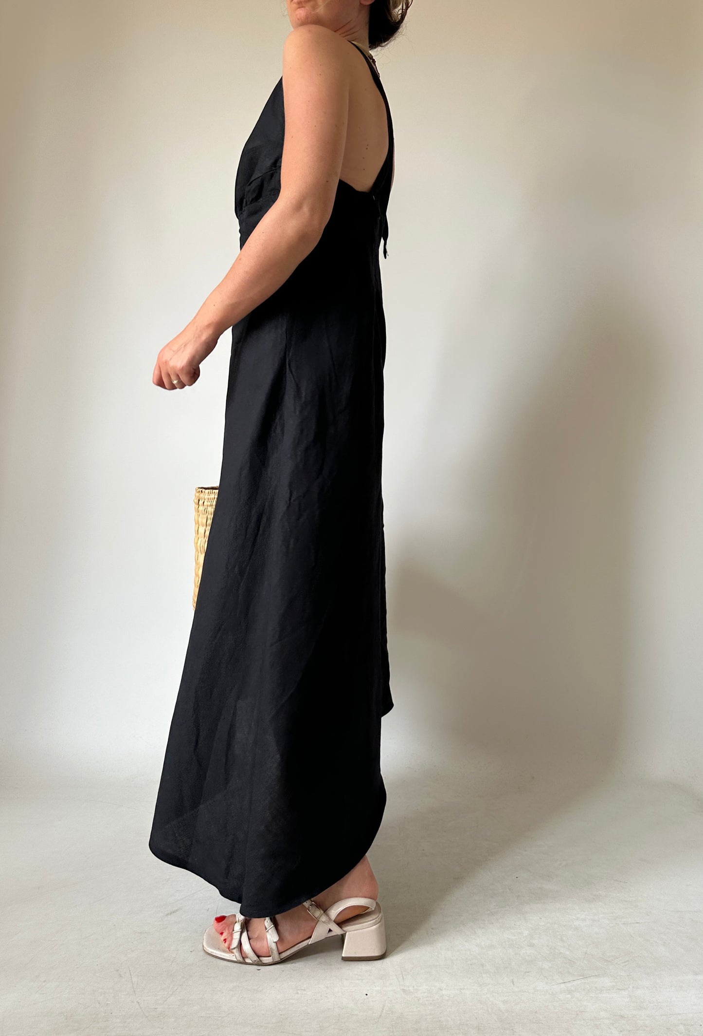Beautiful black linen dress