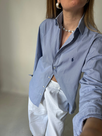RALPH LAUREN striped blue shirt