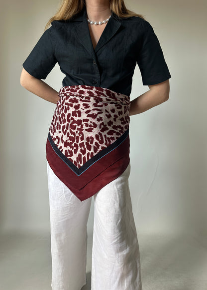 BASILE burgundy maxi scarf