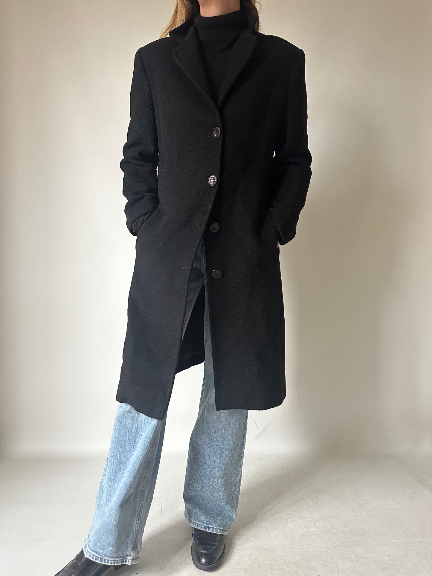 Wool slim coat