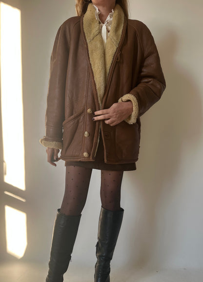Camel passpartour Shearling