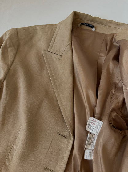 Minimal linen and cotton blazer