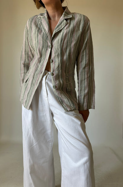 Blazer camicia in lino leggerissimo
