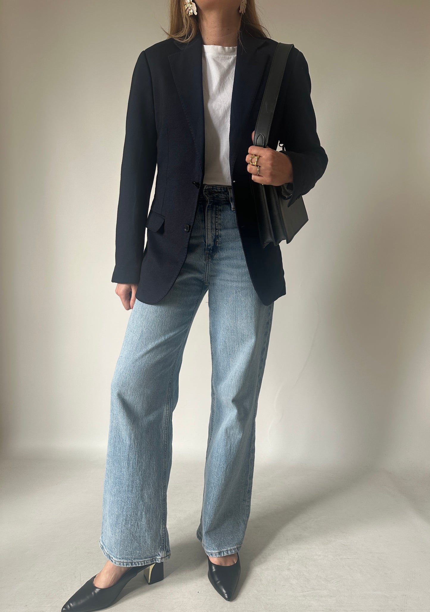 Light cotton blend petite blazer