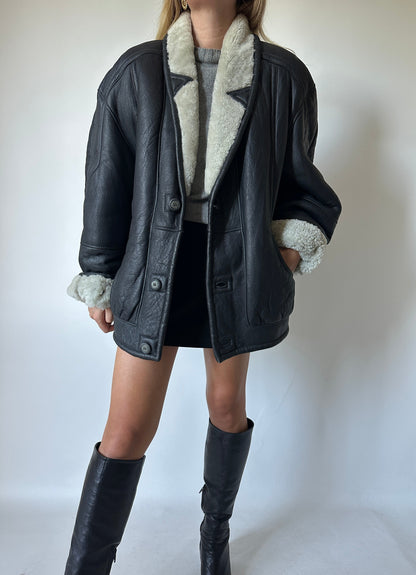 Unique black Shearling