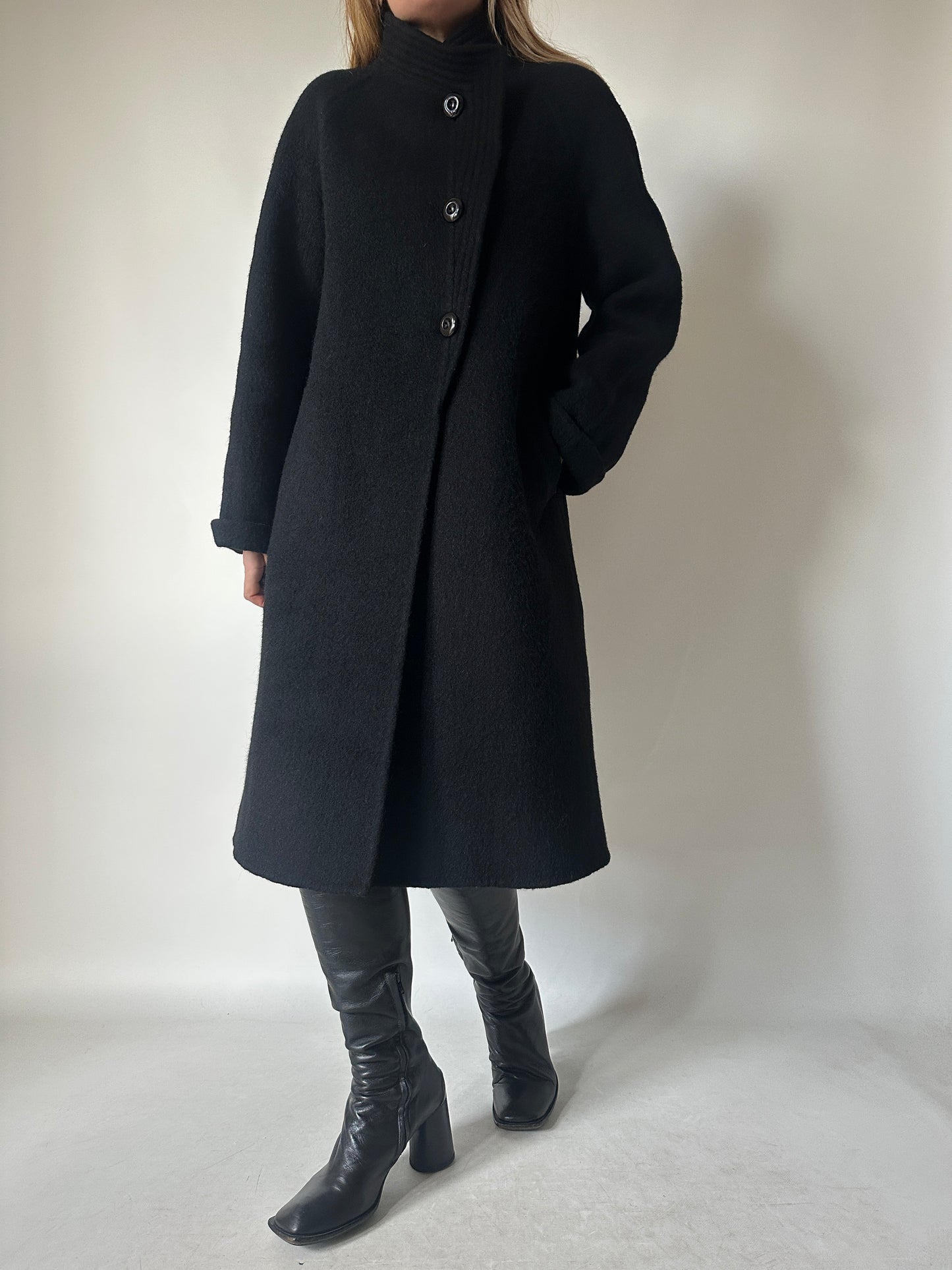 Haute couture black coat