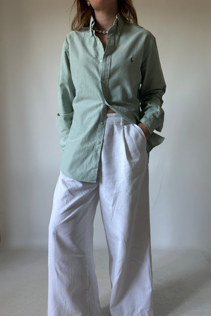 RALPH LAUREN salvia petite shirt