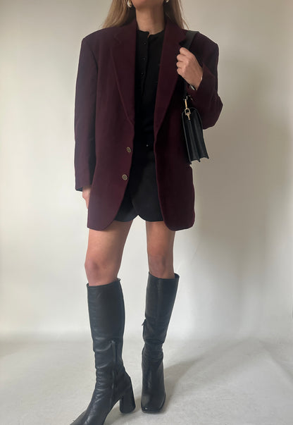 Wool and cachemire burgundy blazer