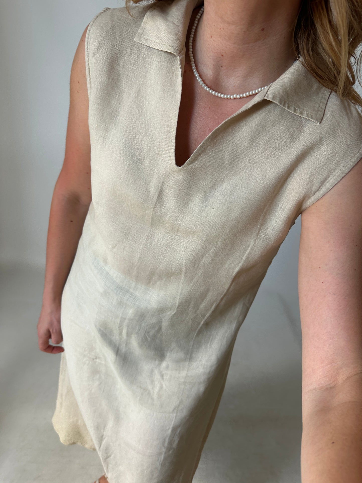 Dreamy sand long linen dress