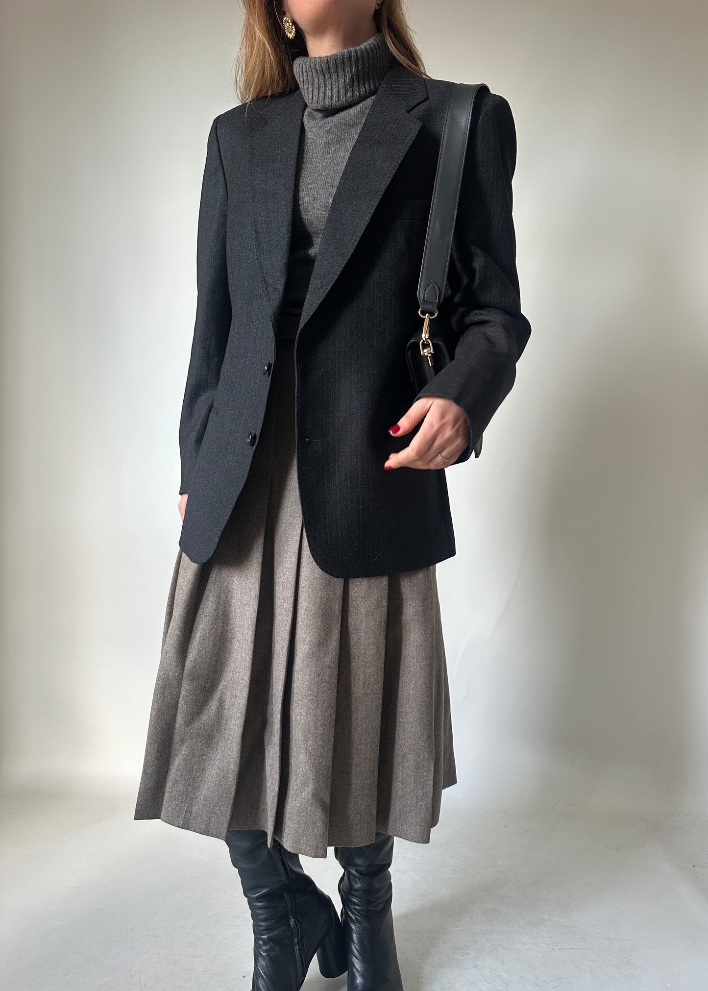 Precious wool pinstriped blazer
