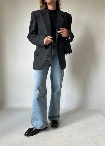 MARZOTTO wool grey oversize blazer