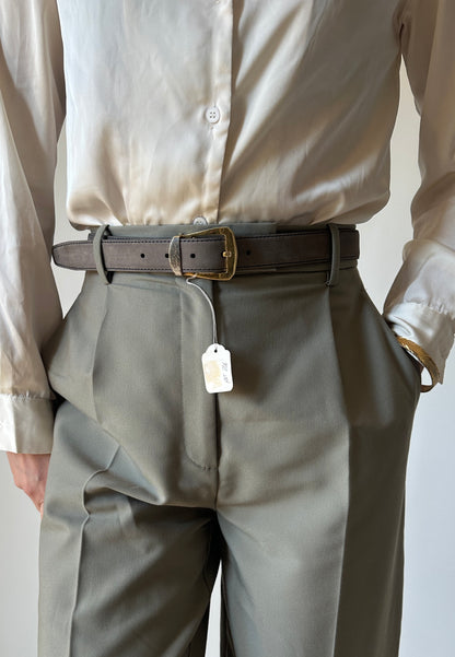 UGO CORSINI taupè leather belt - new