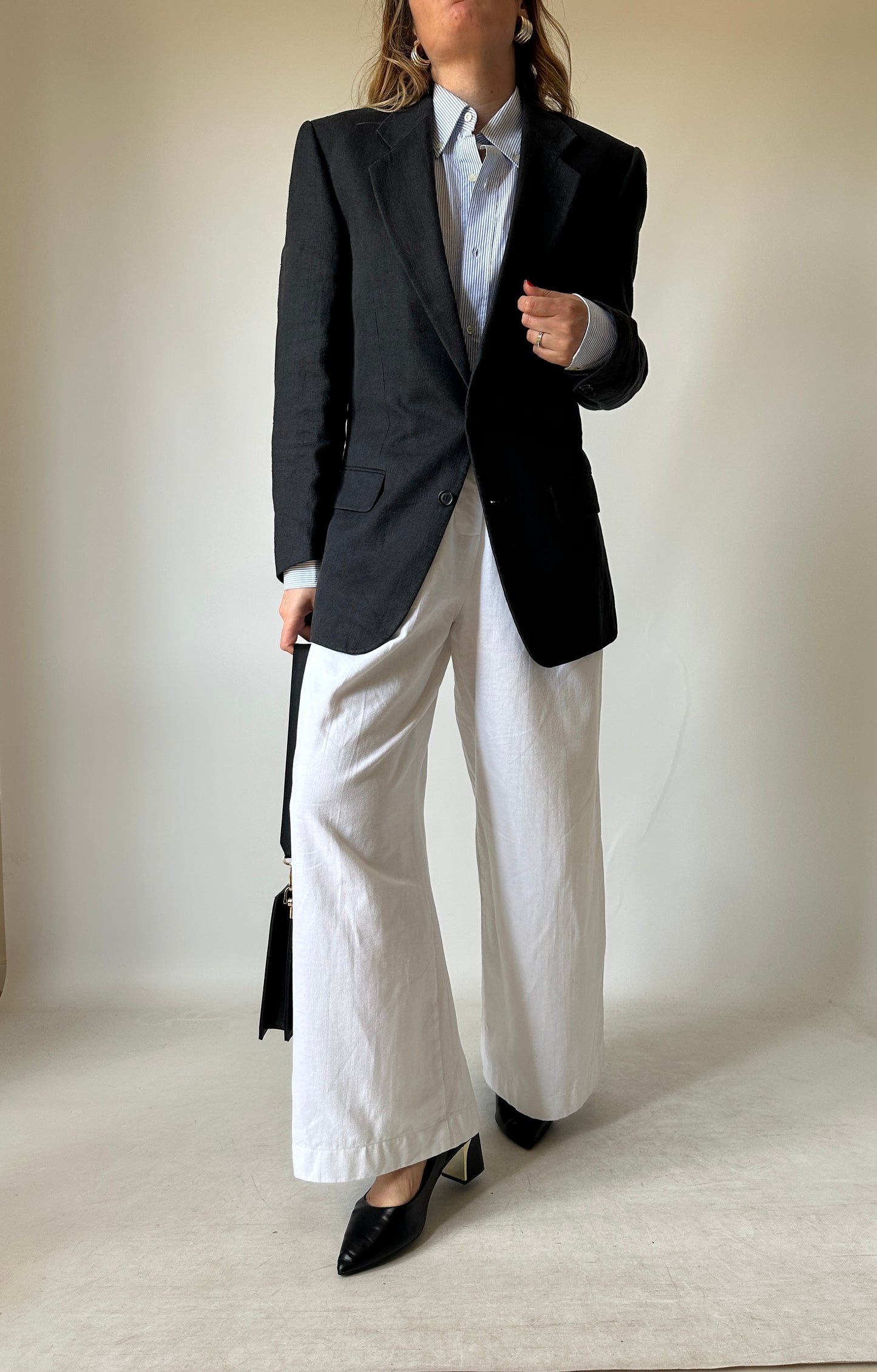 Blazer slim in puro lino