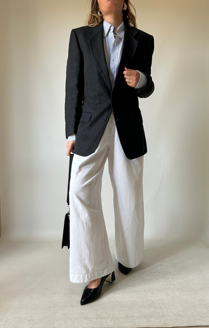 Blazer slim in puro lino