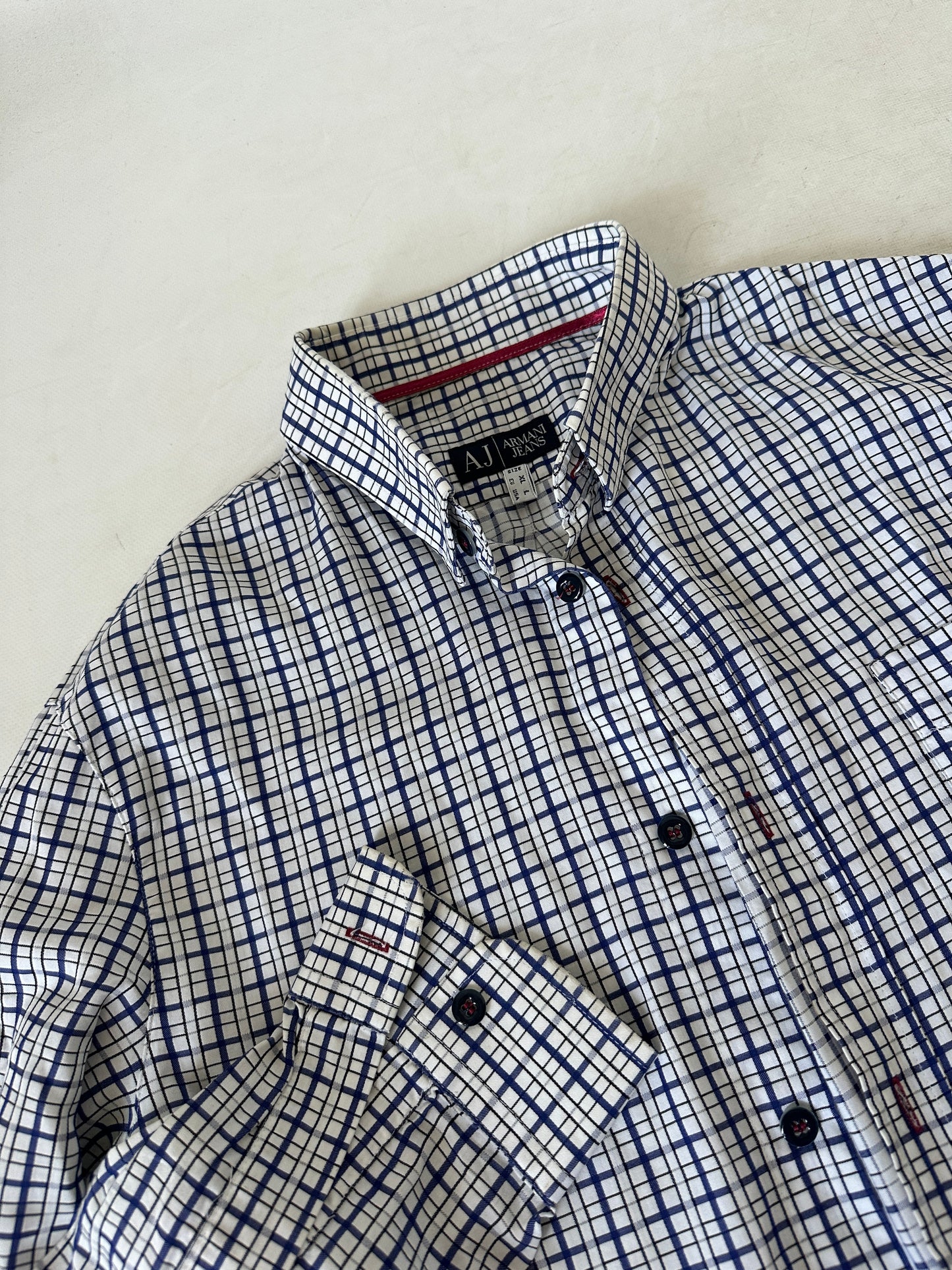 ARMANI tartan cotton shirt