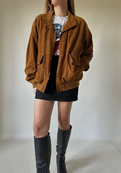 Passpartour suede bomber